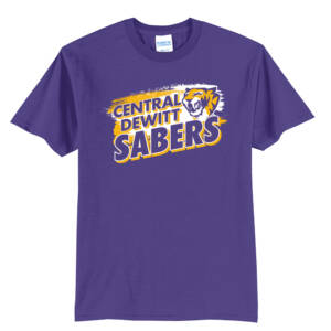 Sabers Unisex Short Sleeve Tee-Purple