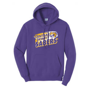 Sabers Unisex Fleece Hooded Sweatshirt-Purple