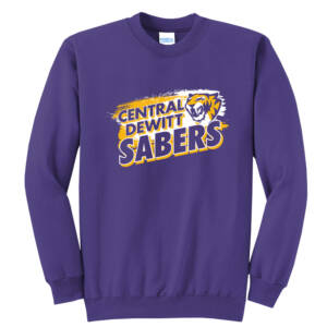 Sabers Unisex Fleece Crewneck Sweatshirt-Purple