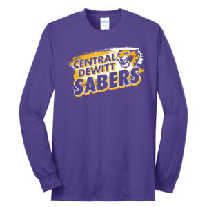Sabers Unisex Cotton Long Sleeve Tee-Purple