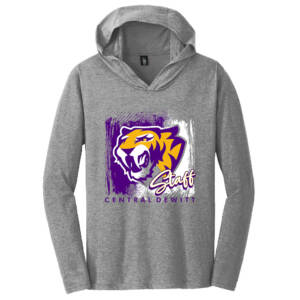 Sabers District Made Mens Perfect Tri Long Sleeve Hoodie-Grey Frost