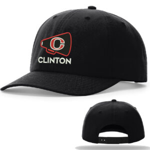 Clinton Cheer Richardson Relaxed 6 Panel Snapback premium canvas cap-Black