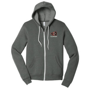 Clinton Cheer BELLA CANVAS Unisex Sponge Fleece Full-Zip Hoodie-Deep Heather