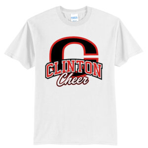 Clinton Cheer Unisex Short Sleeve Tee-White