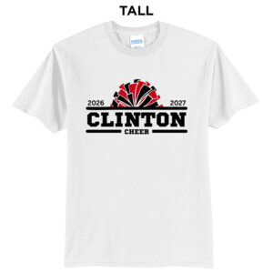 Clinton Cheer Tall Short Sleeve T Shirts – White