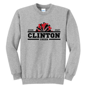 Clinton Cheer Unisex Core Fleece Crewneck Sweatshirt – Athletic Heather