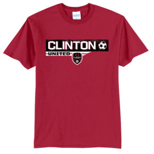 Clinton United Soccer Unisex Short Sleeve Tee-Red