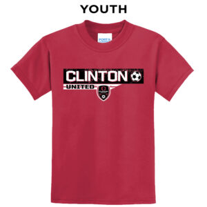 Clinton United Soccer Youth Short Sleeve Tee-Red
