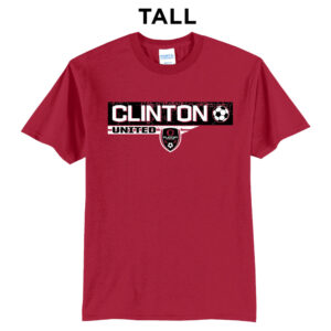 Clinton United Soccer Tall Short Sleeve Tee-Red