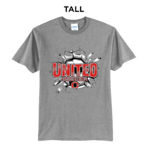 Clinton United Soccer Tall Short Sleeve Tee-Athletic Heather