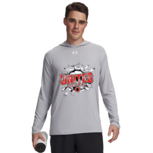 Clinton United Soccer Under Armour Mens Team Vanish Performance Hoodie-Mod Grey