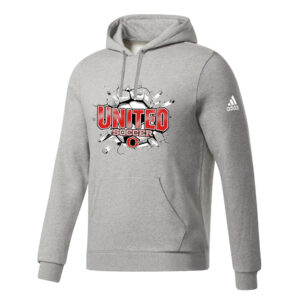 Clinton United Soccer Adidas Fleece Hooded Sweatshirt- MedGrey Heather