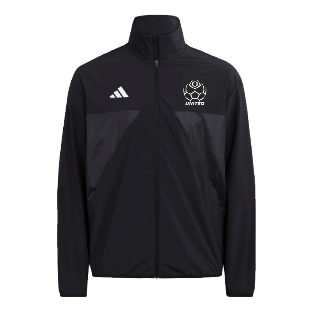 Clinton United Soccer Adidas House of TIRO Woven full zip top- black
