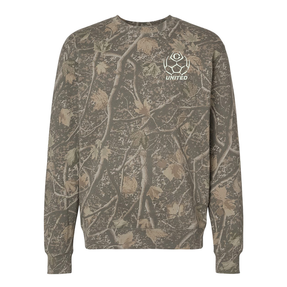 Clinton United Soccer Independent Trading Co Unisex Heavyweight Crewneck Sweatshirt-Deadwood Camo