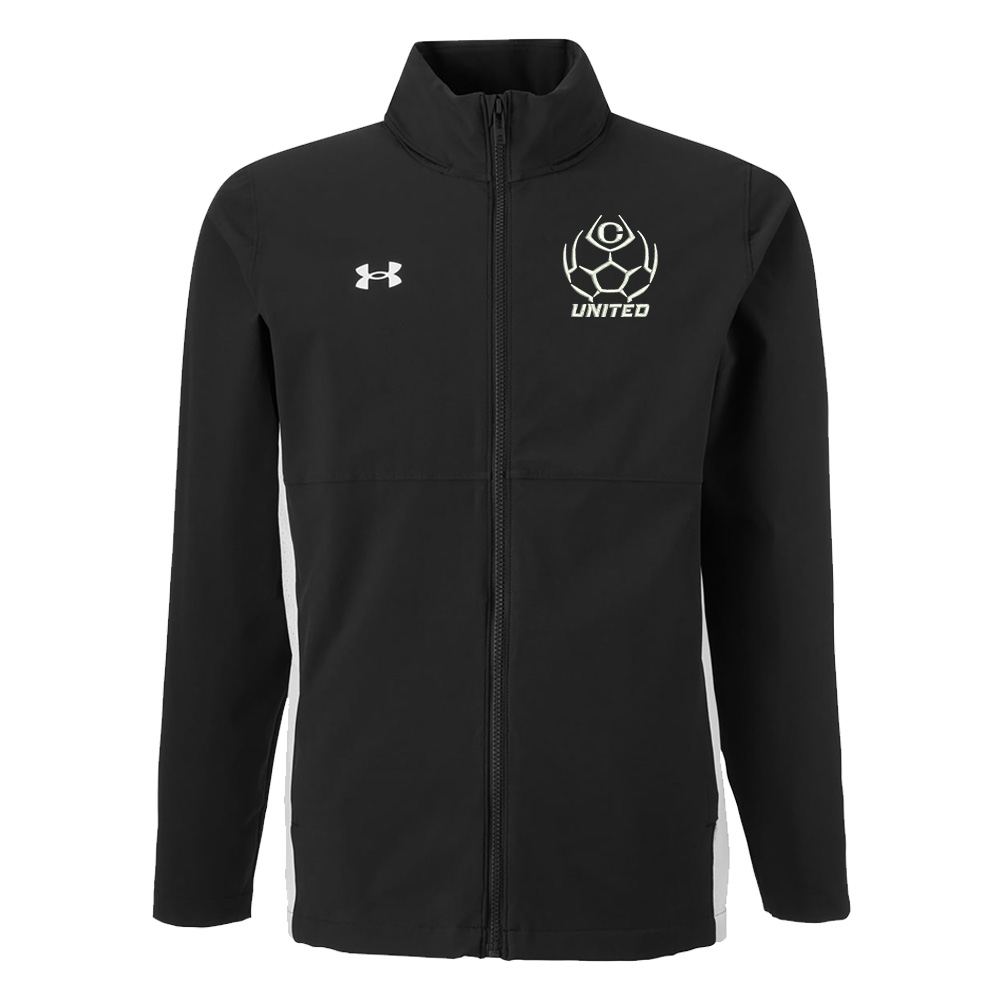 Clinton United Soccer Under Armour UA Rival Stretch Woven Men's Full Zip-Black