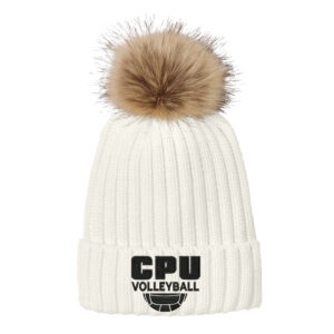 CPU VB Port Authority Faux Fur Pom Beanie-Marshmallow