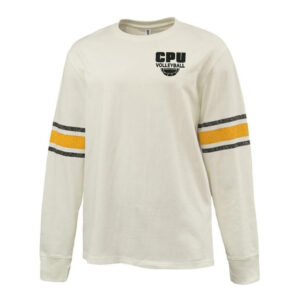 CPU VB Pennant HEAVYWEIGHT 8.0 oz. antique white cotton jerseyarchive-style printed sleeve stripe-Gold/Black Stripe