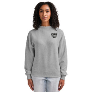 CPU VB Charles River Women’s Willow Mock-Neck Sweatshirt-Heather Grey