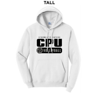 CPU VB TALL Classic Pullover Hooded Sweatshirt – White