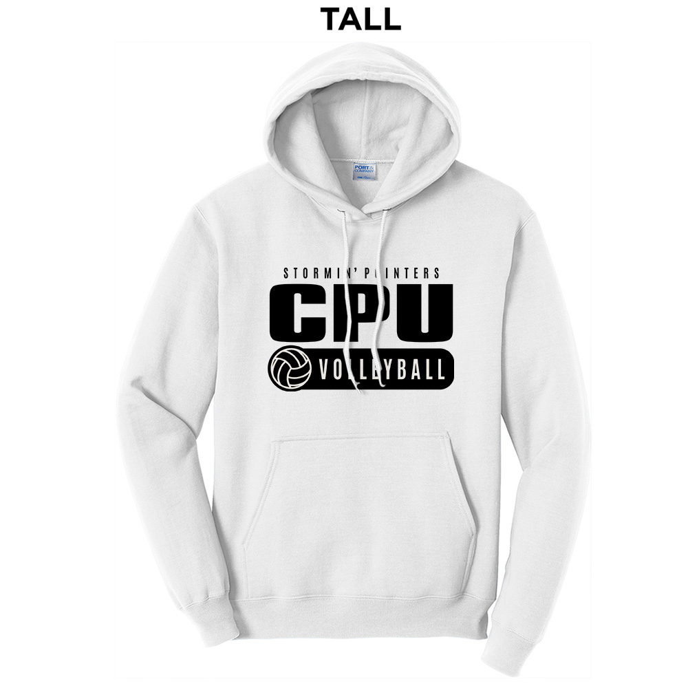 CPU VB TALL Classic Pullover Hooded Sweatshirt - White
