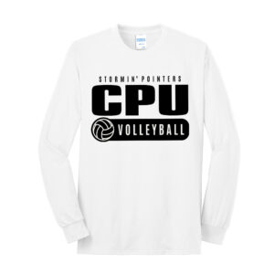 CPU VB Unisex Long Sleeve Core Blend T Shirt – White