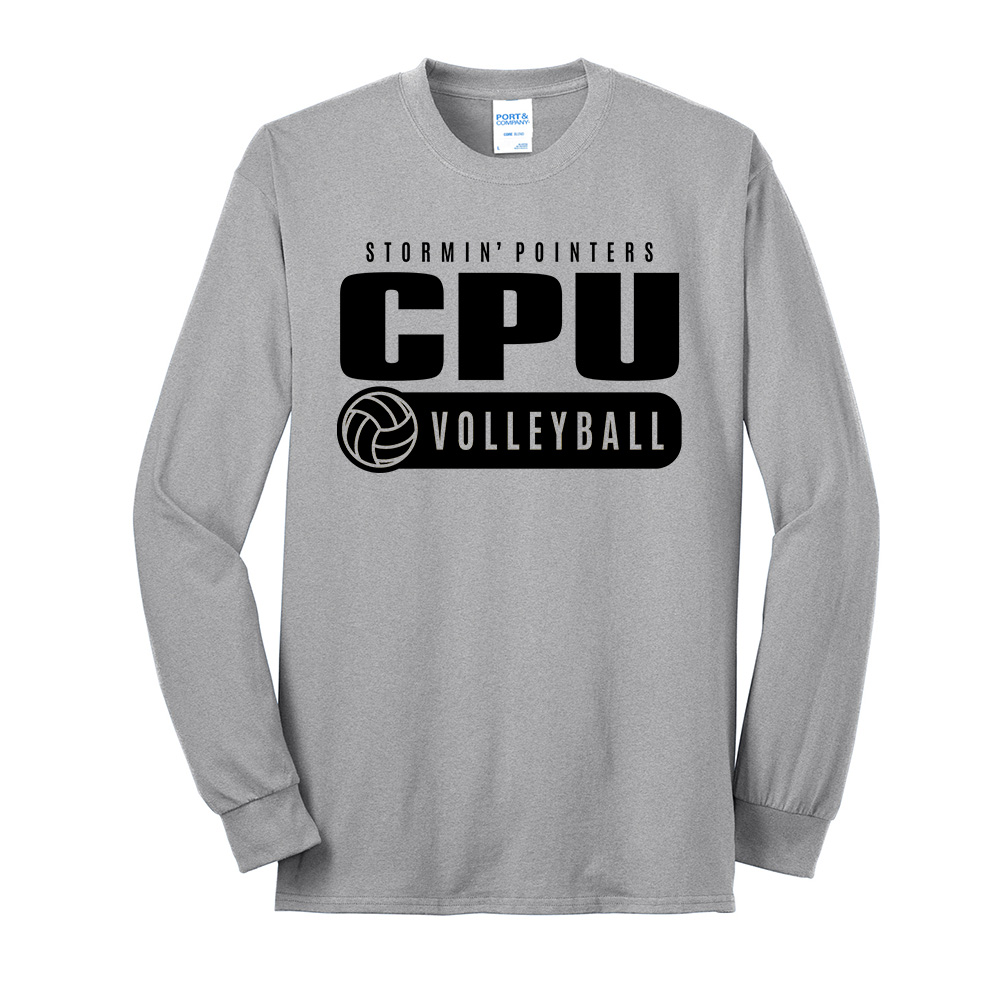 CPU VB Unisex Long Sleeve Cotton T Shirt - Ash