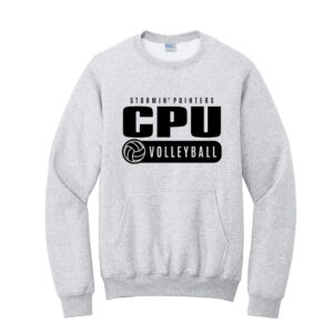 CPU VB Unisex Core Fleece Crewneck Pocket Sweatshirt – Ash