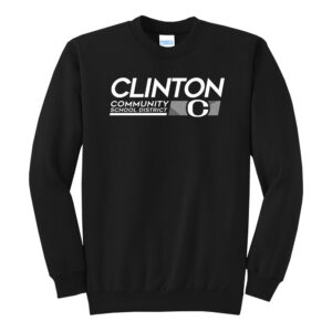 Clinton Whittier Unisex Basic Crewneck Sweatshirt-Black