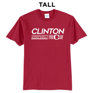 Clinton Whittier Tall Basic Short Sleeve Tee-Red