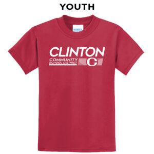 Clinton Whittier Youth Basic Short Sleeve Tee-Red