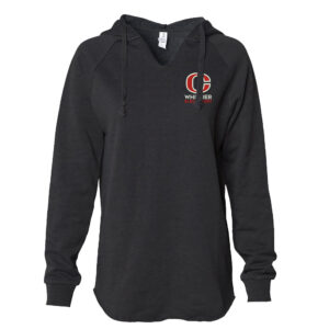 Clinton Whittier Independent Trading Co. – Women’s Lightweight California Wave Wash Hooded Sweatshirt-Black