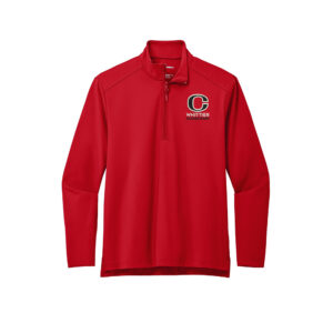 Clinton Whittier Port Authority C-FREE Men Double Knit 1/4-Zip-Red