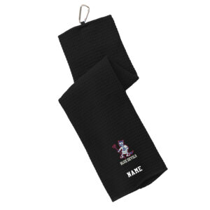 DC Golf Port Authority Waffle Microfiber Towel-Black