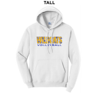 DN Volleyball TALL Classic Pullover Hooded Sweatshirt – White
