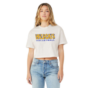 DN Volleyball BELLA CANVAS Women’s Jersey Crop Tee – VintageWhite