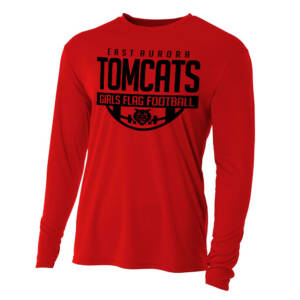 EA Flag Football Adult Cooling Performance long sleeve Crew Tee-Red