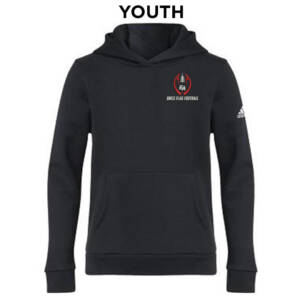 EA Flag Football Adidas Youth Fleece Hooded Sweatshirt- Black (YS)