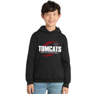 EA Flag Football Youth Fleece Hooded Sweatshirt-Black