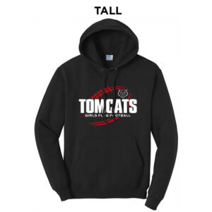 EA Flag Football Tall Fleece Hooded Sweatshirt-Black