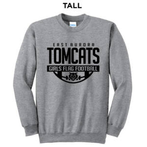EA Flag Football Tall Fleece Crewneck Sweatshirt-Athletic Heather
