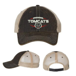 East Aurora FB LEGACY Old Favorite Trucker Cap – BlackKhaki