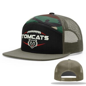 East Aurora FB Richardson 7 Panel Trucker Cap Tri Color – Black Green CamoLoden