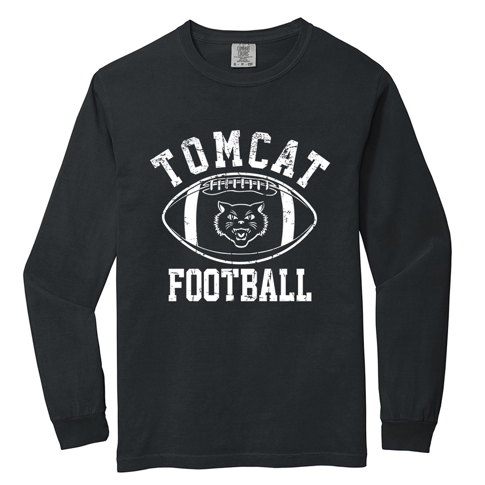 East Aurora FB Comfort Colors Heavyweight Ring Spun Long Sleeve Tee - Black