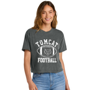 East Aurora FB Comfort Colors Women’s Heaveweight Boxy Fit Slightly Cropped T Shirt – Pepper