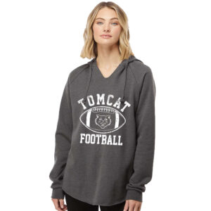 East Aurora FB Independent Trading Co. Women’s Lightweight California Wave Wash Hooded Sweatshirt – Shadow