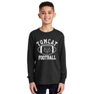 East Aurora FB Youth Cotton Long Sleeve T Shirt – JetBlack