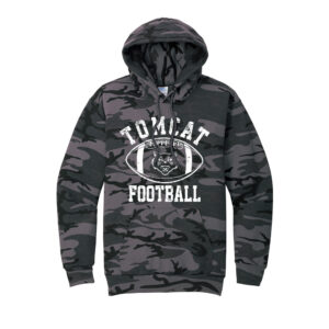 East Aurora FB Unisex  Core Fleece Camo Pullover Hooded Sweatshirt – BlackHeather