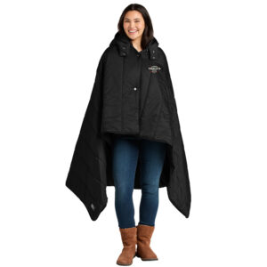 East Aurora FB Eddie Bauer Puffy Camp Poncho – Black OSFA