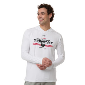 East Aurora FB Under Armour Mens Team Vanish Performance Hoodie – White