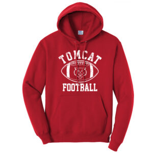 East Aurora FB Unisex Classic Core weight Cozy Pullover Hooded Sweatshirt – Red